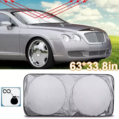 Foldable Car Front Rear Window Windshield Sun Shade Shield Cover Visor UV Block • $8.99