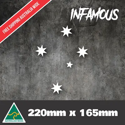 SOUTHERN CROSS Sticker 220mm Aussie Stars Flag Bns Car Window Decal • $7.98