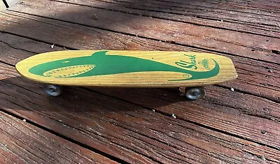 Vintage Nash Surfboards SHARK Wood Skateboard Metal Wheels XLNT Condition Steel • $158.95