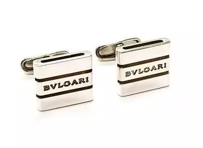 Authentic BVLGARI Cufflinks Silver SV925 Square • $427.09