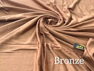 £6.95 • Buy Premium Quality Dubai Jersey Hijab Scarf Shawl Stretchy Maxi Lycra Wrap Plain