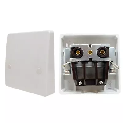 45A Cooker Cable Connection Outlet Plate White 2 Part 45 Amp Oven Hob Upto 10mm • £9.95