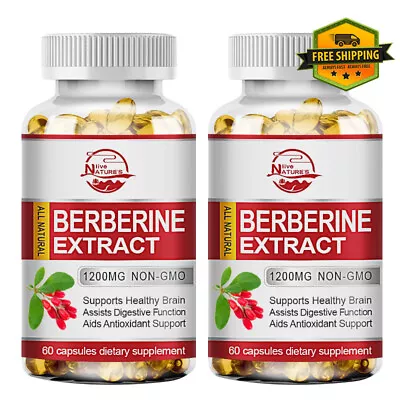 Berberine HCl 2 X 60 Softgels 1200mg - Berberine Supplement - Blood Sugar Health • $17.36