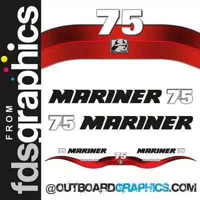 Mariner 75hp 4 Stroke Outboard Decals/sticker Kit • $56.43