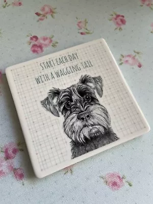 East Of India Coaster - Start Each Day With A Wagging Tail • £4.25