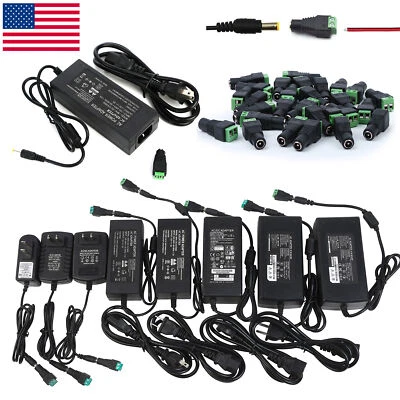 $12.50 • Buy 12V 24V DC 1A 2A 3A 5A 6A 8A 10A Power Supply Adapter 110/220 12V 24Volt Wall