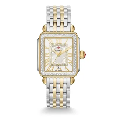 Michele Deco Madison Diamond Two-Tone Roman Numeral Dial Watch MWW06T000144 • $1795