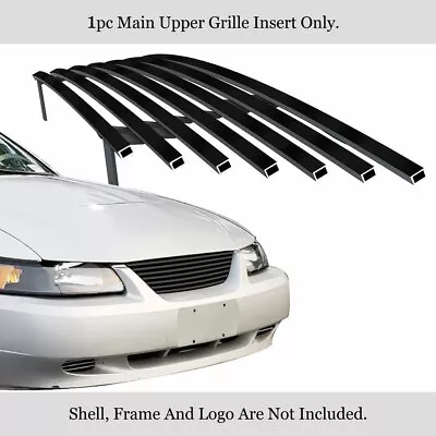 Fits 1999-2004 Ford Mustang Upper Stainless Steel Black Billet Grille Insert • $42.99