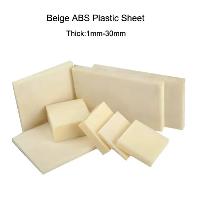 Thick 1mm-30mm Beige ABS Plastic Sheet Hard Plastic Plate Cnc Machining Plate • £13.14