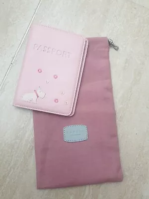 Radley Pink Leather Passport Holder With Dust Bag • £12
