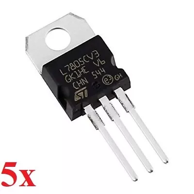 5pcs L7805CV LM7805 7805 Voltage Regulator +5V 1.5A LDO Power Supply TO-220 • $4.14