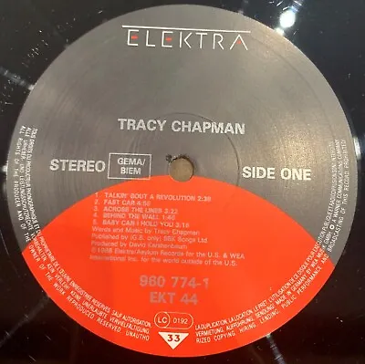 £40 • Buy Tracy Chapman Album - Elektra - Ekt44
