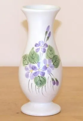 Pretty Vtg E RADFORD Bud Vase VIOLETS 6in 15.4cm Shape 873 Pattern FV • £4.99