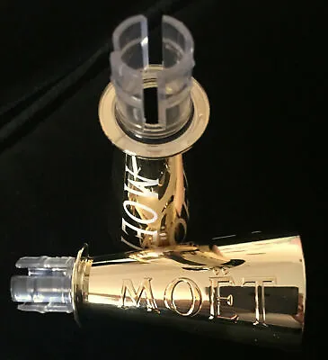 MOET CHANDON IMPERIAL GOLD ACRYLIC SIPPERS FOR MINI SPLIT BOTTLES 187ML X 2 • $19.99