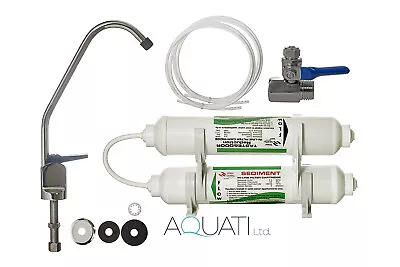 £33.95 • Buy 2 Stage Compact Tap Drinking Water Filter System Faucet Accessories Under Sink
