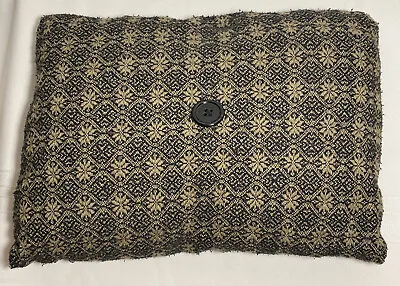 $9.99 • Buy Antique Pillow Textile Handloomed Coverlet Remnant Primitive Farmhouse 12” X 8”