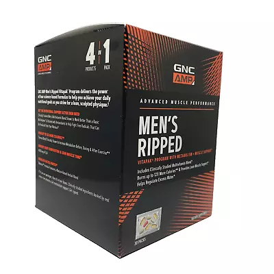 GNC AMP Men's Ripped Vitapak Program 30 Packs Free Shipping Expiry 05/25 • $49.49