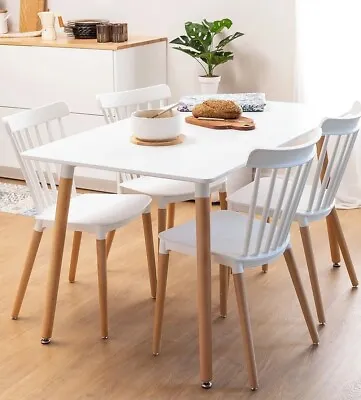 Dining Table And Chairs Set 4/6 Seater Dining Table And Chairs Room Kitchen • £59.99