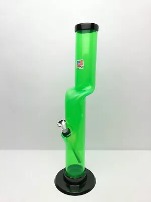 Acrylic 12  Inch Light Green Offset (Ice Catcher) Straight HOOKAH WATER PIPE • £24.06