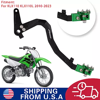 Motorcycle Folding Rear Brake Pedal Foot Lever CNC For KLX110 KLX110L 2010-2023 • $54.99