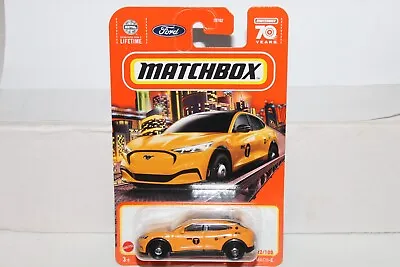 MATCHBOX #22 2021 Ford Mustang Mach-E New York City Taxi NYC • $1.49