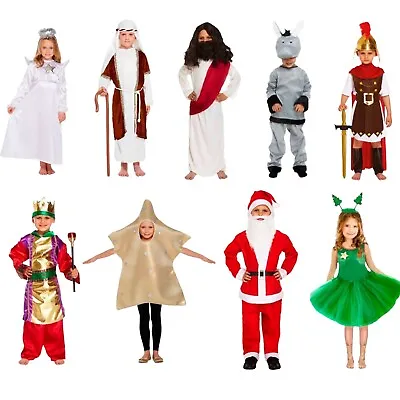 Kids NATIVITY SCHOOL PLAY FANCY DRESS COSTUME Boys Girls Christmas Xmas Outfit • £16.98