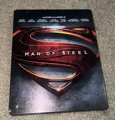Man Of Steel OOP Steelbook (blu-ray/dvd) Henry Cavill Russell Crowe 3 Disc Set • $9.99