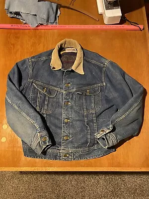 Vintage 50s/60s Lee Storm Rider 101LJ Denim Jacket 42 LinedUnion Made USA Indigo • $320