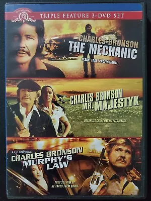 The Mechanic / Mr. Majestyk / Murphy's Law 3-DVD Set Charles Bronson R1 USA OOP • $24.99