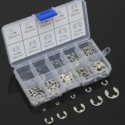 120 E Clips C CIRCLIPS Stainless Steel Kit Retaining Ring Assorted 1.5mm To 10mm • $6.89