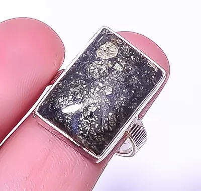 Natural Marcasite Ring Size 8 925 Solid Sterling Silver Jewelry For Women • $12.99