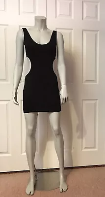 Oh My Love London Mini Bodycon Black Dress With Cutouts Dress Size S (~UK 8) • £7