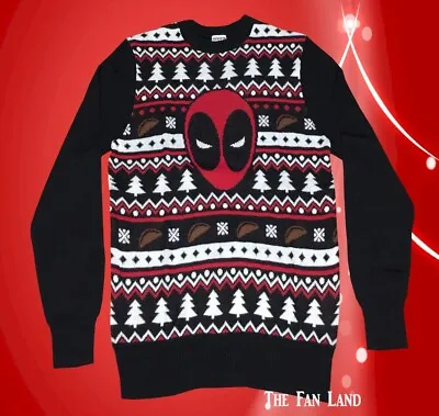 $29.95 • Buy New Marvel Deadpool Mens Holiday Ugly Christmas Sweater