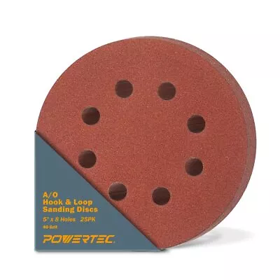 45004 5 Inch 8 Hole Hook And Loop Sanding Discs 40 Grit 25PK Sandpaper For... • $12.39