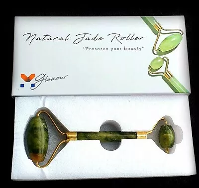 Natural Jade Roller Face Massage Beauty Tool Eye Neck Body Anti Aging Therapy UK • £2.95