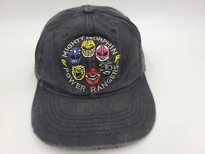 Vintage Youth Mighty Morphin Power Rangers 1995 Snapback Hat Cap Boy Girl Black • $10.49