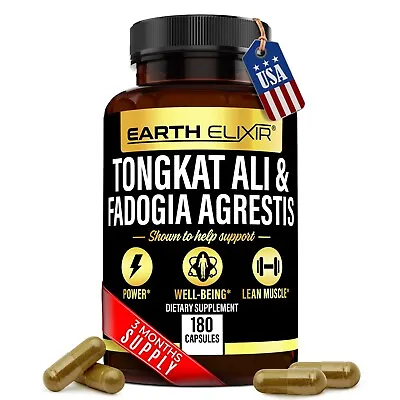 Earth Elixir Fadogia Agrestis 600mg And Longjack 500mg Supplement (180 Capsules) • $29.99