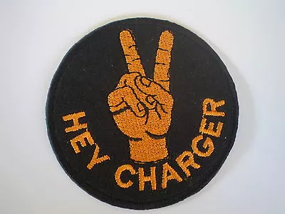 Valiant   Hey Charger   Embroidered Cloth Sew On Patch.Orange Repro.R/T Chrysler • $8