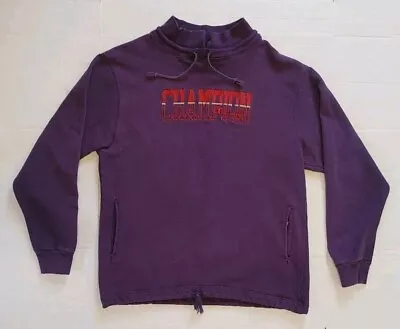 Vintage Champion Men's Crewneck Sweatshirt Size XL Purple USA Collared Drawstrin • $24.99