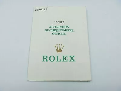 Rolex 116523 DAYTONA Guarantee Watch Accessories ROLEX P Serial • $1523.20