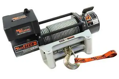 MILE MARKER 8000lb Winch W/Roller Fairlead 12' Remote P/N - 77-50141W • $626.39