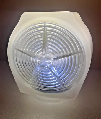 Vintage Art Deco  White & Clear Glass Star Ceiling Light Shade  3 1/8  Fitter • $12.99