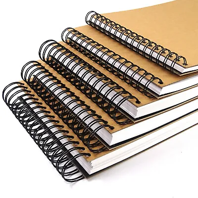 A3 A4 A5 X200 X160 X80 X60 X40 White Pages Sketchbook Scrapbook180GSM Blank  • £6