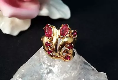 Ring Gold Ring 750 18K Tourmalines Craft 51 Size • £312.19