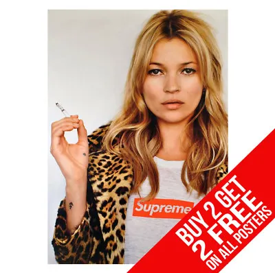 Kate Moss Poster Fashion Print A4 A3 Size - Buy 2 Get Any 2 Free • £6.97