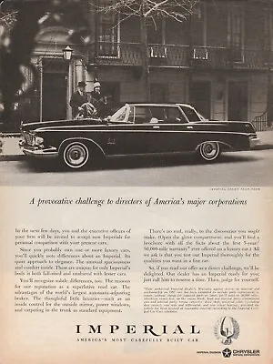 1963 Chrysler Imperial Crown Four-Door Vintage Print Ad 60s Elegance Unmatched • $11.99