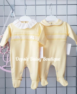 £14.99 • Buy Boys Girls Soft Cotton Smocked Spanish Romper