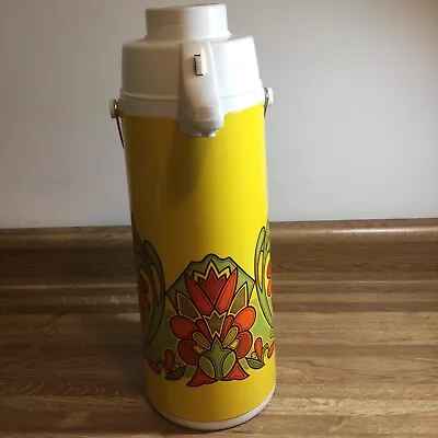 VTG Retro Peacock Vacuum Bottle Co. Thermos Drink Dispenser Coffee Air Pot • $21.99