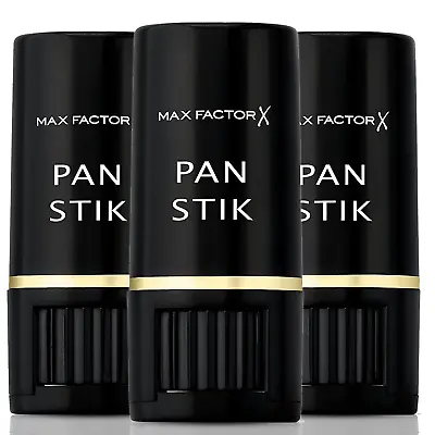 MAX FACTOR Pan Stik Natural Full Coverage Foundation Stick 9g - 25 Fair *3PACK* • $48.99