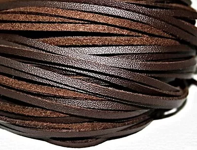 Strong Long Lasting DARK BROWN Leather Shoe Boot Laces Shoelace 45cm To 200cm • £4.99